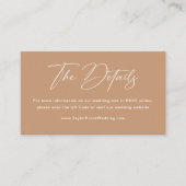 Carte D'accompagnement Boho Earth Tone Details Code Qr Mariage (Devant)