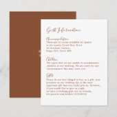 Carte D'accompagnement Boho Earthy Botanical Elegant Ivory Invité (Devant / Derrière)