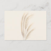 Carte D'accompagnement Boho été pampas herbe aquarelle réception (Dos)