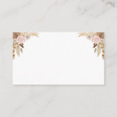 Carte D'accompagnement Boho Été Séché Baby shower Floral Déchets Raffle (Dos)