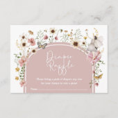 Carte D'accompagnement Boho Fairy Blush Fleur sauvage Diaper Raffle (Devant)