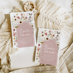 Carte D'accompagnement Boho Fairy Blush Fleur sauvage Livres pour Baby Gi