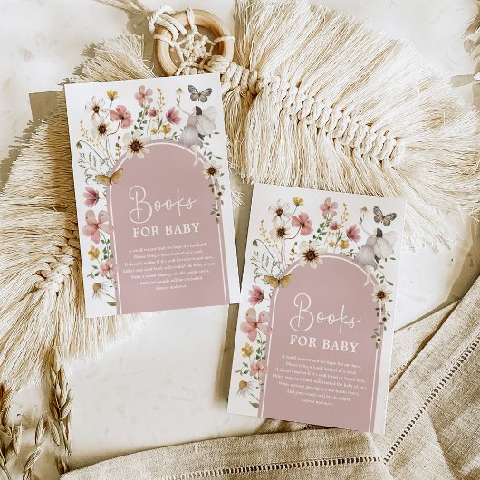 Carte D'accompagnement Boho Fairy Blush Fleur sauvage Livres pour Baby Gi