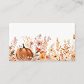 Carte D'accompagnement Boho Fall Citrouille Date Nuit Idées (Dos)