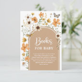 Carte D'accompagnement Boho Fall Fleur sauvage Meadow Books for Baby (Debout devant)