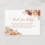 Carte D'accompagnement Boho Fall Floral Citrouille Baby shower Demande de (Devant)