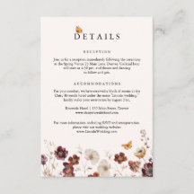 Boho Fall Florals Mariage papillon