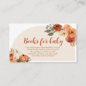 Carte D'accompagnement Boho Fall Little Citrouille Books for Baby shower (Devant)