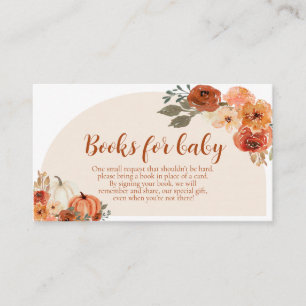 Carte D'accompagnement Boho Fall Little Citrouille Books for Baby shower