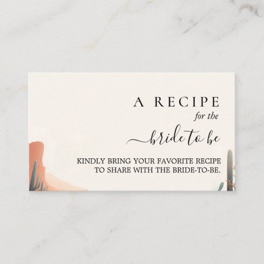 Carte D'accompagnement Boho Feuille Désert Cactus Plante Grasse Baby Show (Devant)