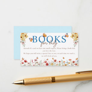 Carte D'accompagnement Boho Fleur sauvage Butterfly Books for Baby