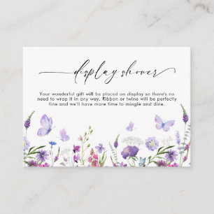 Carte D'accompagnement Boho Fleur sauvage Butterfly Display Shoot Card