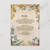 Carte D'accompagnement Boho Fleur sauvage d'automne Mariage botanique (Devant)