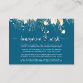 Carte D'accompagnement Boho Fleur sauvage de verdure Marine Voyage de lun (Devant)