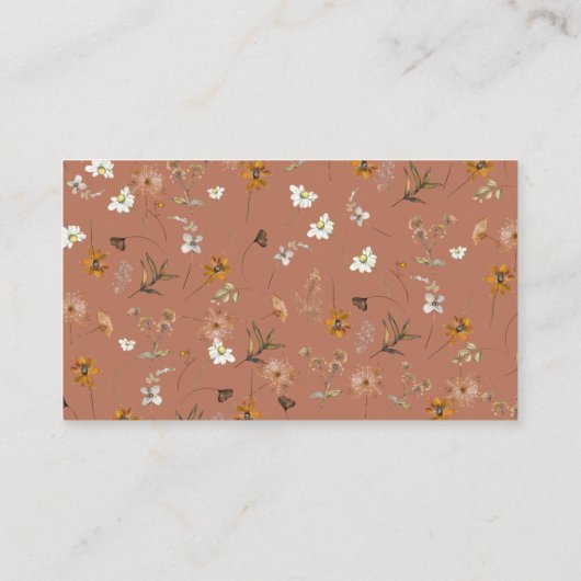 Carte D'accompagnement Boho Fleur sauvage Devine combien de baisers jeu n (Dos)