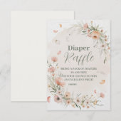 Carte D'accompagnement Boho Fleur sauvage Flora Diapper Raffle (Devant / Derrière)