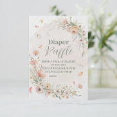 Carte D'accompagnement Boho Fleur sauvage Flora Diapper Raffle (Debout devant)
