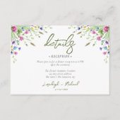 Carte D'accompagnement Boho fleur sauvage hébergement Mariage QR Code (Devant)