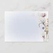 Carte D'accompagnement Boho Fleur sauvage Modern Blue Détails Mariage (Dos)