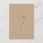 Carte D'accompagnement Boho Fleur sauvage QR Code Détails du Mariage Peti (Dos)
