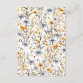 Carte D'accompagnement Boho Fleur sauvage Spring MARIAGE DÉTAILS CODE QR (Dos)