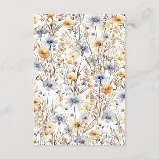 Carte D'accompagnement Boho Fleur sauvage Spring MARIAGE DÉTAILS CODE QR (Dos)