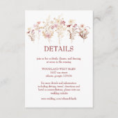 Carte D'accompagnement Boho fleurs sauvages (Devant)