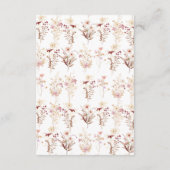 Carte D'accompagnement Boho fleurs sauvages (Dos)