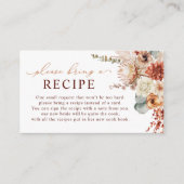 Carte D'accompagnement Boho Fleurs Terracotta Automne S'Il Vous Plaît App (Devant)