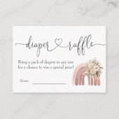 Carte D'accompagnement Boho Floral Arc-en-ciel Fille Baby shower Déchets  (Devant)