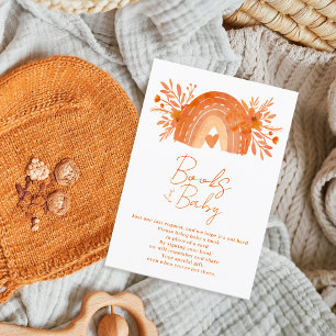 Carte D'accompagnement Boho floral arc-en-ciel orange apporter un livre