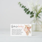 Carte D'accompagnement Boho Floral Citrouille Automne Baby shower Demande (Debout devant)