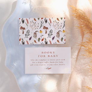 Carte D'accompagnement Boho Floral Fall Watercolor Baby shower