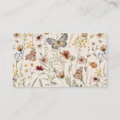 Carte D'accompagnement Boho Floral Fleur sauvage Baby shower Déchets Raff (Dos)