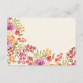 Carte D'accompagnement Boho Floral Honeymoon Fund Fête des mariées (Dos)