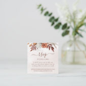 Carte D'accompagnement Boho Floral Mariage de automne Website QR Code RSV (Debout devant)