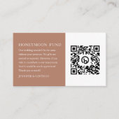 Carte D'accompagnement Boho Floral Mariage Honeymoon Fund QR Code (Devant)