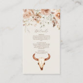 Carte D'accompagnement Boho Floral Mariage occidental (Devant)