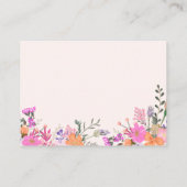 Carte D'accompagnement Boho Floral Mots de la sagesse Fête des mariées (Dos)