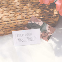 Boho Floral Vert & Fête des mariées rose Insérer