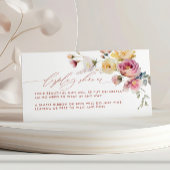 Carte D'accompagnement Boho Garden Rose Fleurs Affichage Douche