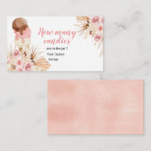 Carte D'accompagnement Boho Glace Floral Devinez Combien De Candies (Devant / Derrière)
