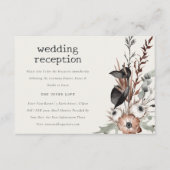 Carte D'accompagnement Boho Gothique Rouille Noire Botanique Réception de (Devant)