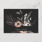 Carte D'accompagnement Boho Gothique Rouille Noire Botanique Réception de (Dos)