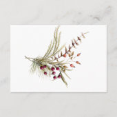 Carte D'accompagnement Boho Hiver Végétation Boughs Réception (Dos)