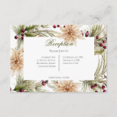 Carte D'accompagnement Boho Hiver Végétation Boughs Réception (Devant)