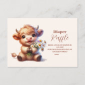 Carte D'accompagnement Boho Holy Cow Highland Cow Baby Raffle Diapper (Devant)