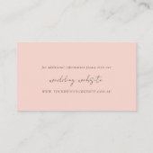 Carte D'accompagnement Boho Hot rose Orange Mariage site (Dos)