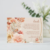 Carte D'accompagnement Boho jardin d'automne épices orange détails (Debout devant)