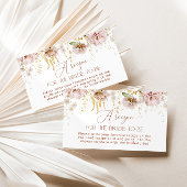 Carte D'accompagnement Boho jardin fleuri Recette pour la mariée à être